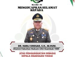 Alumni FH USU Bangga, Dr. Harli Siregar Jabat Kajati Sumut