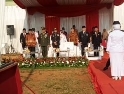 Kapolsek Rawalumbu Hadiri Upacara HUT ke-80 RI di Lapangan Multiguna Bekasi