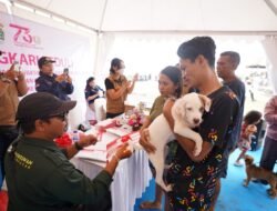 Waketum Bhayangkari Kampanye Rabies, 350 Ekor Hewan Divaksin di Polres Buleleng