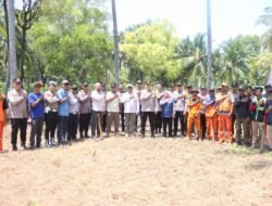 Kapolres Kepulauan Seribu Tinjau Lahan Produktif Ketahanan Pangan Polri di Pulau Tidung