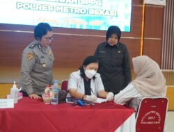 Polres Metro Bekasi Gelar Tes Kesehatan Rekrutmen Relawan SPPG Itwasum dan Cibatu