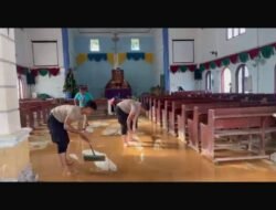 Brimob Polda Sumatera Utara Lakukan pembersihan di Gereja Hutanagodang Pasca Bencana