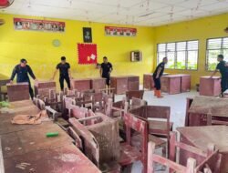 *Polri Peduli Pendidikan, Pulihkan Fasilitas Pendidikan di SMA Negeri 1 Tanjung Pura Pascabanjir*