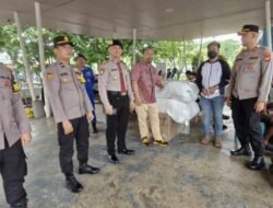 Wakapolres Kepulauan Seribu Pimpin Strong Point di Dermaga Marina Ancol, Sosialisasikan Layanan Darurat 110