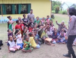 *Personel Ops Damai Cartenz 2026 Hadirkan Keceriaan Lewat Belajar dan Bermain Bersama Anak Taman Baca Koya Tengah*