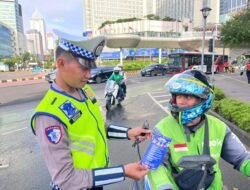 *Satgas Preemtif polda Metro jaya, Edukasi Lalu Lintas di Kawasan Bundaran HI–Senayan*