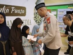 Polres Kepulauan Seribu Gelar Berbuka Puasa Bersama Media dan Santuni 10 Anak Yatim di Aula Wicaksana Laghawa